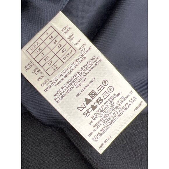Brooks Brothers Women’s Navy Long Sleeve Cropped Wool Jacket Size 8 - Picture 10 of 10